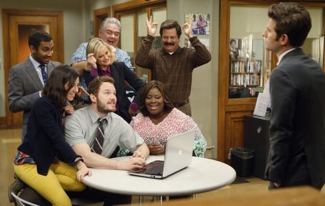 Parks and Recreation - Season 6 Parks And Rec Cast, Parcs And Rec, Lil Sebastian, Aziz Ansari, Nick Offerman, Series On Netflix, Laugh Track, Rashida Jones, Adam Scott