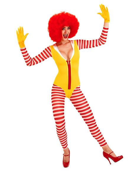 Sexy Ronald McDonald Halloween Costume Mcdonald Costume, Ronald Mcdonald Costume, Food Halloween Costumes, Jellyfish Costume, Halloween Clown, The Carnival, Clown Costume, Carnival Costumes, You Have No Idea