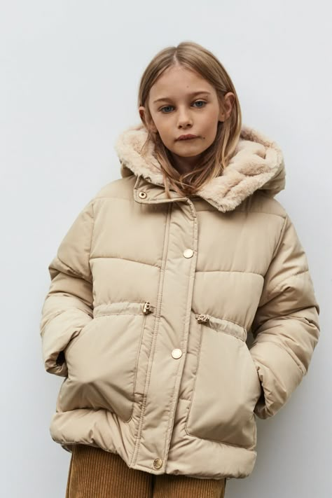 Girls' Outerwear | ZARA Spain Toddler Outerwear, Street Jacket, Herringbone Coat, Faux Shearling Coat, Trendy Outerwear, Faux Leather Biker Jacket, Girls Outerwear, Zara Girl, Knitted Coat