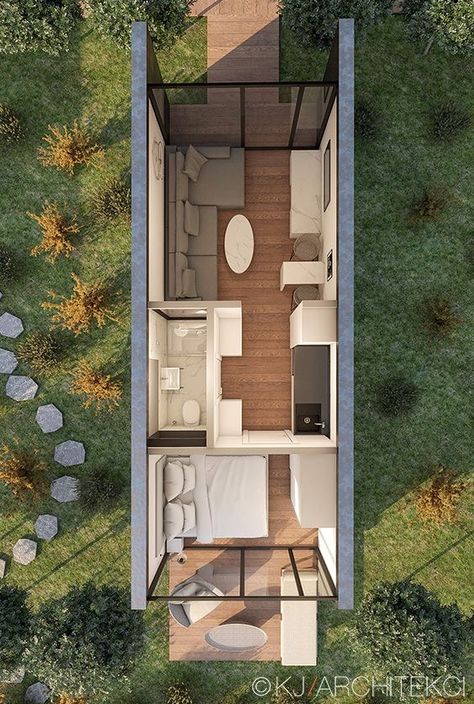 Tiny House Loft, Tiny House Inspiration, House Floor Design, Small Apartment Design, Apartment Floor Plans, Tiny House Floor Plans, Small House Design Plans, Sims House Design, Container House Plans