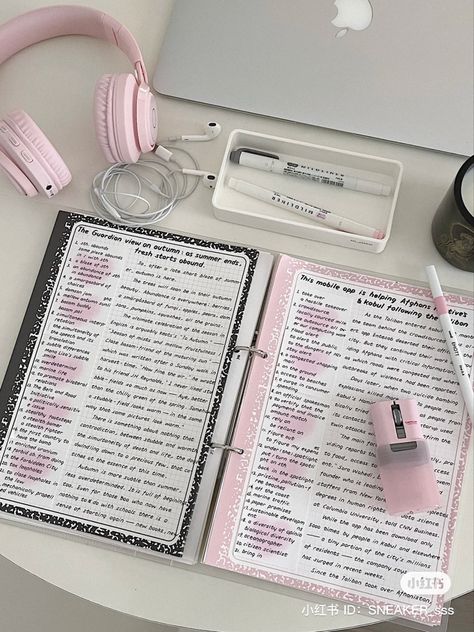 Pink Academia, Studera Motivation, Study Stationery, School Organization Notes, Study Board, Pretty Notes, Notes Inspiration, Cute School Supplies, Study Motivation Inspiration