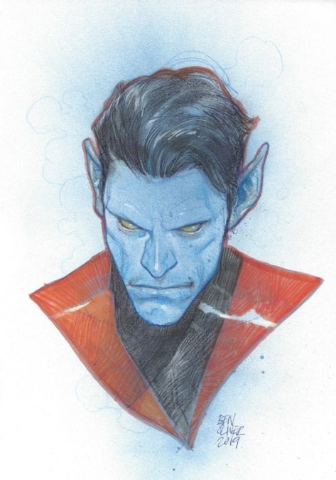 Nightcrawler by Ben Oliver Ben Oliver, Character Statue, Comics Artist, Cartoon Sketches, Aircraft Art, Art Gallery Room, Gallery Room, Comic Book Artists, Superhero Art