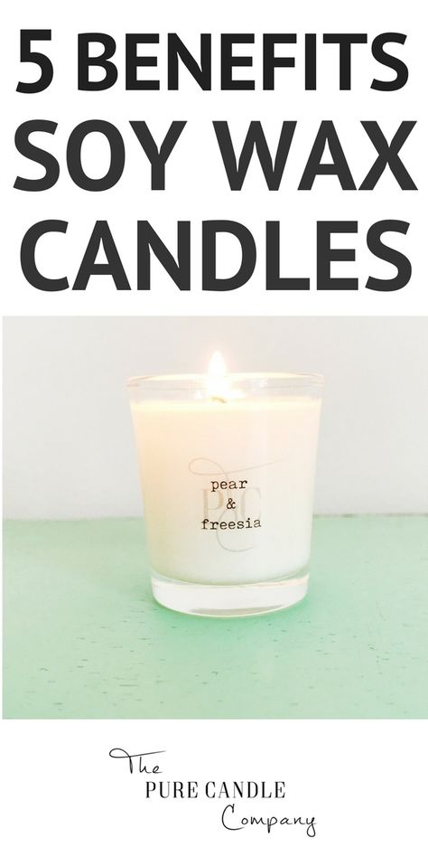 Pure Candle, Soy Candle Benefits, Soy Candle Facts, Candle Tips, Candles Homemade, Eco Candles, Candle Quotes, Candle Making Business, Eco Friendly Candles