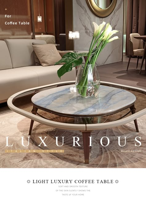 Light Coffee Table, Modern Table Centerpieces, Wood Table Living Room, Marble Decoration, Centre Table Design, Marble Living Room, Centre Table Living Room, Round Center Table, Centre Tables