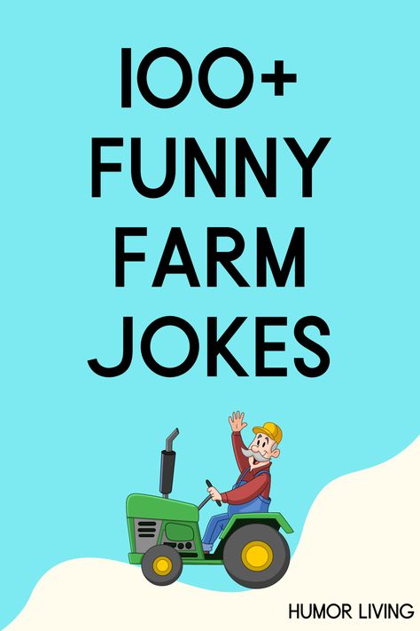 There are many types of farms, as they can raise animals or grow crops. Next time you see one, remember farm jokes for a good laugh. Funny Farm Quotes Hilarious, Funny Farming Quotes, Funny Farm Jokes, Funny Farm Sayings, Jokes For Workplace, Farm Animal Quotes, Farm Puns, Farmer Jokes, Kids Jokes And Riddles