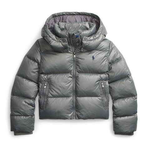 Polo Ralph Lauren Channel Outerwear Girl's Jacket - Grey  Polo Ralph Lauren. Grey Puffer, Country Attire, Mode Zara, Ralph Lauren Jacket, Skandinavian Fashion, Types Of Jackets, Stockholm Fashion, Winter Fits, Mode Inspo