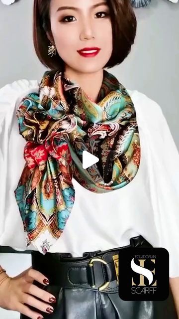 Scarf Photography, Scarf Wearing Styles, Tie Scarves, Ways To Tie Scarves, Diy Fashion Scarf, Scarf Tutorial, Ways To Wear A Scarf, How To Wear A Scarf, Diy Scarf