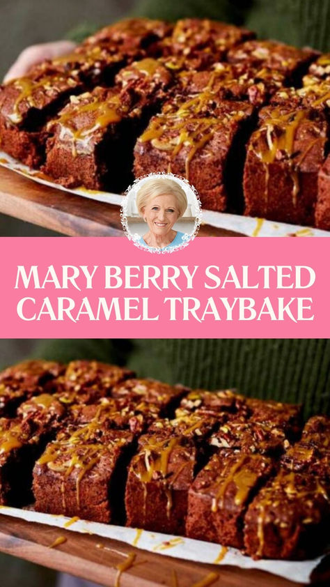 Mary Berry Salted Caramel Traybake Christmas Traybake Ideas, Tray Bake Cake Recipes, Special Occasion Recipes Dinner, Tray Bakes Recipes, Tray Bakes Desserts, No Bake Traybake Recipes, Christmas Tray Bakes, Traybake Recipes Cake, Traybakes Sweet