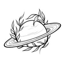 Saturn Tattoo Capricorn, Saturn Flower Tattoo, Saturn Tattoo Design, Saturn Drawing, Serious Tattoos, Teapot Tattoo, Tatto Designs, Rat Tattoo, Saturn Tattoo