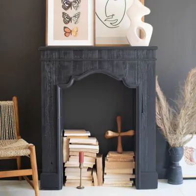 THE CURIOUS APOTHECARY | Shop Sales Events Antique Farmhouse Wooden Mantle, Wood Mantle, Fireplace Entertainment, Wood Mantels, Faux Fireplace, Wall Decor Set, Fireplace Mantle, Wood Wall Decor, Fireplace Accessories