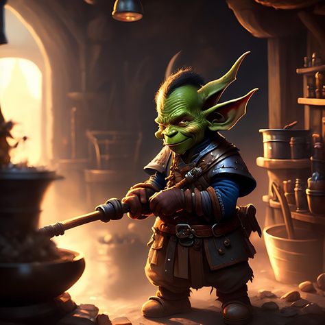 Goblin Blacksmith, Character Portraits, Blacksmithing, Quick Saves, Design, Art