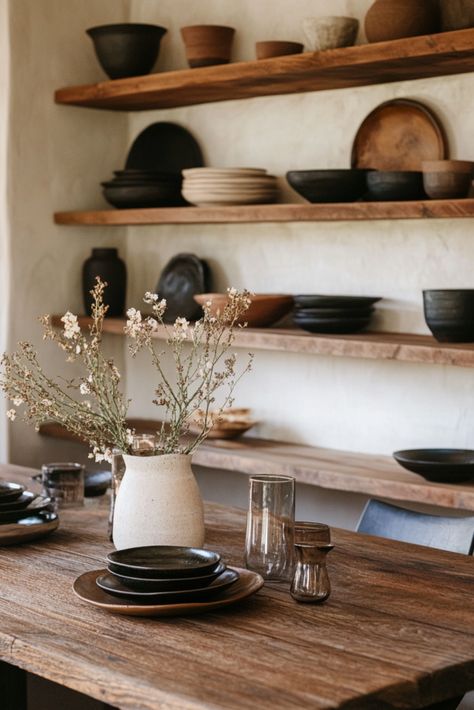 ✨ Modern Boho Dining: Ideas You Need to See Now! 😍 - Modern Boho Dining Room, Boho Dining Chairs, Scandinavian Dining Room, Boho Dining Room, Simple Table Settings, Dining Ideas, Popular Interior Design, Artistic Elements, Neutral Furniture