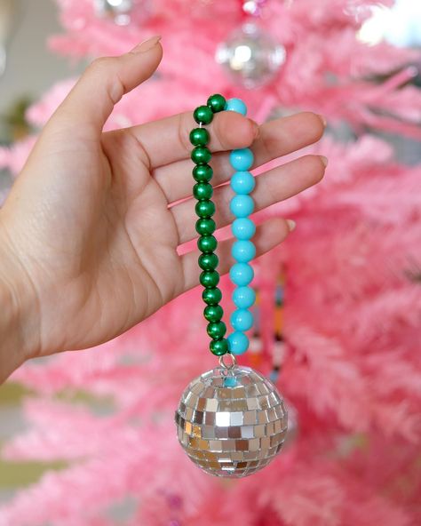 BEADED DISCO BALL ORNAMENTS ARE HERE 🪩🎄💖 where the worlds of jewelry, color, and fun collide for the holidays!!! i’ve been holding onto this idea for over a year and i’m SO excited to finally bring it into the world!! these ornaments have so many of my favorite things combined into one and i’ve never seen anything else like it before. i hope they add some sparkly funky vibes to your holiday decor this season!!! ✨ this is a small batch run with 6 unique designs so buy now before they’re go... Disco Ball Suncatcher, Disco Ball Ornaments, Funky Vibes, Love Languages, One Life, Bring It, Ball Ornaments, Disco Ball, My Favorite Things