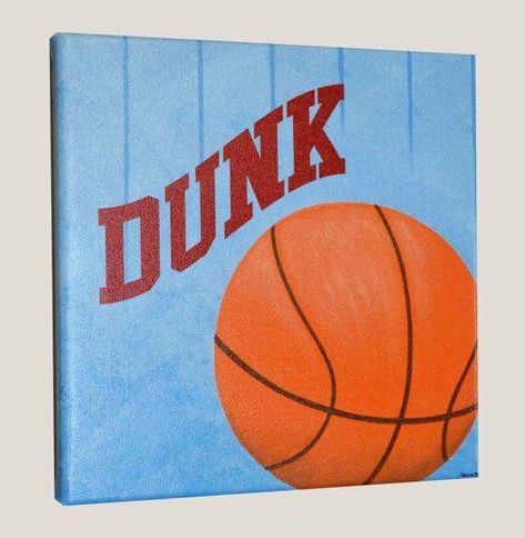 Basketball Canvas Painting, Basketball Canvas Art, Basketball Painting, Basketball Canvas, Basketball Wall Art, Sports Painting, Basketball Wall, Wine And Canvas, Art Sketches Doodles