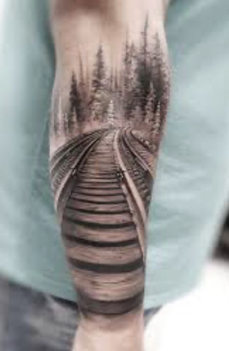 Railroad Tattoo, Family Tattoo, Leg Sleeve, Hand Tattoos For Guys, Leg Sleeves, Family Tattoos, Chest Tattoo, Tattoo Style, Hand Tattoos