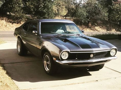 Happy #MuscleMonday & #MaverickMonday! Check out Richard's 1970 Maverick with a fuel injected 302, 9 inch 3.89, Detroit locker, and a full… 1970 Ford Maverick, Ford Maverick 1970, Carros Vintage, Ford Maverick, Fuel Injection, Whips, Muscle Cars, Cool Cars, Dream Cars