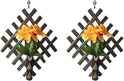 Amazon.in : wall decoration items Diwali Metal Decoration Items, Traditional Wall Decor, Flower Vases Decoration, Bamboo Wall, Flower Holder, Wooden Flowers, Hotel Decor, Cross Designs, Halloween Costumes For Kids