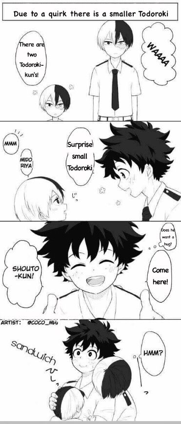 So cute- #MHA #Tododeku #Deku #Todoroki #SmallTodoroki Boku No Hero Academia Todoroki, My Hero Academia Shouto, Mini Comic, Memes Anime, My Hero Academia Memes, Buko No Hero Academia, Boku No Hero Academia Funny, Anime Memes Funny, My Hero Academia Episodes