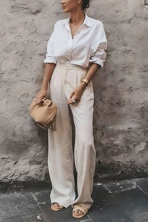 30 Casual Summer Outfits To Slay Your Summertime - 208 Elegant Casual, Suit Trousers, Pantalon Large, Loose Pants, Long Style, 가을 패션, Type Of Pants, Slim Fit Pants, Trouser Suits