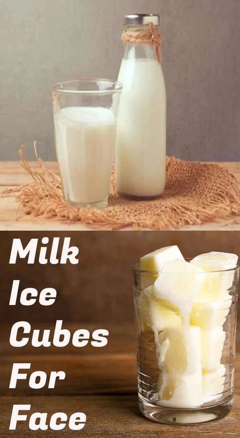 Rub Milk Ice Cube on Face for One Week Milk Ice Cubes For Face, Milk On Face, Ice Cube On Face, Milk Ice Cubes, Aloe Vera Gel For Hair Growth, Get Rid Of Tan, Ice Cube Recipe, Homemade Facial, Homemade Spa