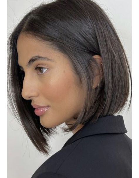 Black Angled Bob, Filipino Bob Haircut, Align Bob Haircut, A Line Short Haircut, Inverted Bob Medium Length, Long In Front Short In Back Hair Bob, Assymetrical Lob, Short A Line Haircut, Slightly Angled Bob