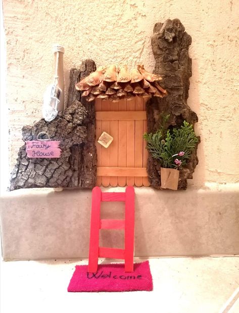 Tiny Door Ideas, Diy Elf Door, Elf Door Diy, Elf On The Shelf Door, Outhouse Diy, Elf On The Shelf Diy, Pixie Door, Diy Fairy Door, Fairy Gnome