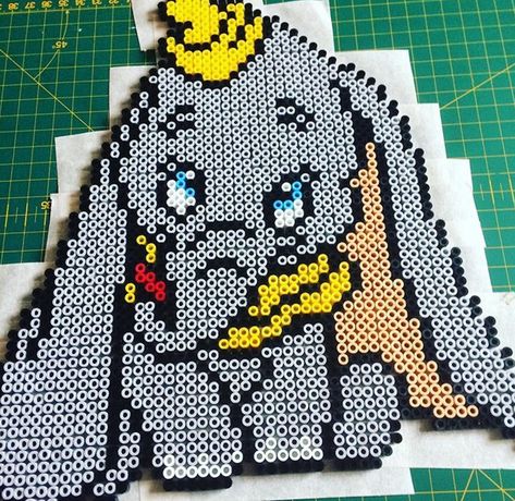 Lovely Dumbo creation by @v.neale on Instagram Disney Patterns, Diy Perler Beads, Hama Beads, Perler Beads, Cross Stitch, Beads, Disney, Pattern, On Instagram