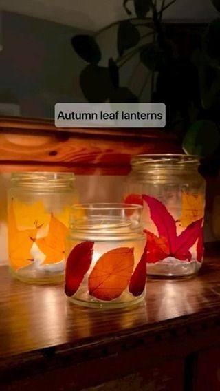 Mud & Bloom on Instagram: "🍁 Make a jam jar leaf lantern!🏮

These autumn leaf lanterns are so pretty and create a really lovely glow on a dark evening. They’re also simple to make and little ones will have great fun smothering the jars in glue and sticking on the leaves! 

We’ve written a blog post on how to make them which you can link to from our profile 👆 
Also here 👉🏼www.mudandbloom.com/blog/autumn-leaf-lanterns

📹 @denisekhope 

#autumnleaves #leaflantern #naturecraftsforkids  #autumnleaflanterns #mudandbloom #autumncraftsforkids #martinmas #martinmaslanterns" Leaf Lantern, Leaves Fall, Fall Crafts For Kids, Autumn Leaf, Jam Jar, All Holidays, Nature Crafts, Fall Crafts, Holiday Crafts