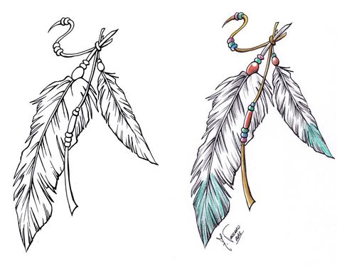 Native American Feathers Drawing, Native American Feather Tattoo, Indian Feather Tattoos, Native American Feathers, Native American Tattoos, Feather Drawing, Indian Feathers, Feather Tattoo Design, Western Tattoos