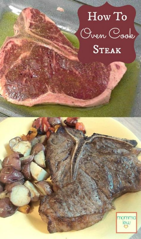 These are great tips on how to oven cook a steak perfectly EVERY time! Tbone Steak In Oven, Cooking T Bone Steak, Tbone Steak Recipe, Oven Cooked Steak, Steak In The Oven, Steak In Oven, Cook Steak, The Perfect Steak, T Bone Steak