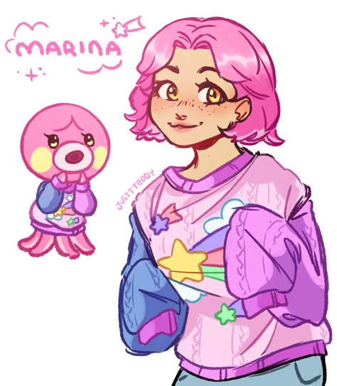 Marina Acnh Fanart, Stella Animal Crossing, Acnh Characters As Humans, Animal Crossing Human Fanart, Animal Crossing Characters As Humans, Animal Crossing As Humans, Animal Crossing Personajes, Acnh Human Fanart, Animal Crossing Art Style