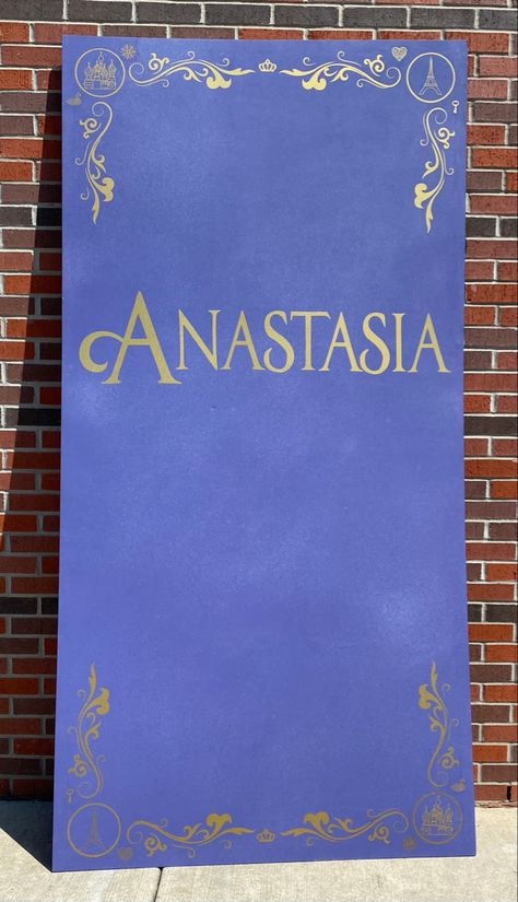 Part of the Anastasia lobby display at Olathe East HS Anastasia Party Theme, Anastasia Set Design, Anastasia The Musical, Light In The Piazza, Anastasia Cosplay, Derek Klena, Anastacia Disney, Musical Posters, Anastasia Broadway