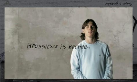 Lionel Messi #adidas Impossible Is Nothing Impossible Is Nothing Messi, Adidas Impossible Is Nothing, Young Messi, Impossible Is Nothing, Gisele Bündchen, Essential Tools, Leo Messi, Lionel Messi, Law Of Attraction