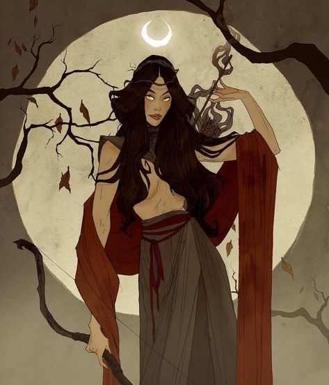 Abigail Larson on Instagram: “It’s #huntersmoon for today’s #mabsdrawlloweenclub prompt! I drew Diana, Roman goddess of the hunt and moon and nature 🍂🏹🌚🏹🍂” Abigail Larson, Gothic Artwork, Roman Goddess, Pinturas Disney, Arte Sketchbook, Goddess Art, Witch Art, Wow Art, Drawing Tutorials