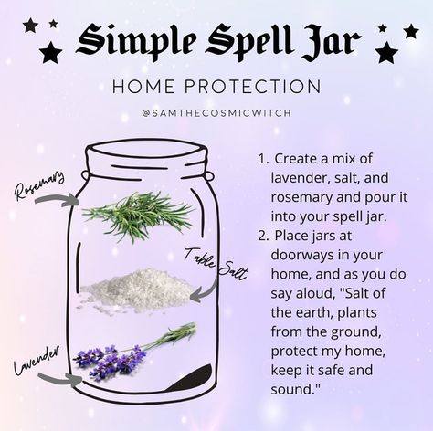 Nellie on Instagram: “I love this... and spell jars. I would also add some protection crystals, such as black tourmaline, Smokey quartz, or amethyst for an extra…” Wicca Recipes, Witchcraft Spells For Beginners, Moon Magick, Spells For Beginners, Jar Spells, Witch Bottles, Spell Jars, Green Witchcraft, Magia Das Ervas