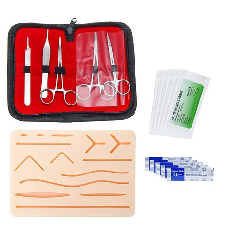 Surgical Suture Practice Training Kit Medical Student Suture Pad Surgical Tools Scissors Kit #surgicalsuture #medicalstudent #suturepad #scissorskit Medical Sutures, Suture Practice, Suture Kit, Surgical Tools, Surgical Suture, Fake Skin, Health Tattoo, Training Kit, Training Bags