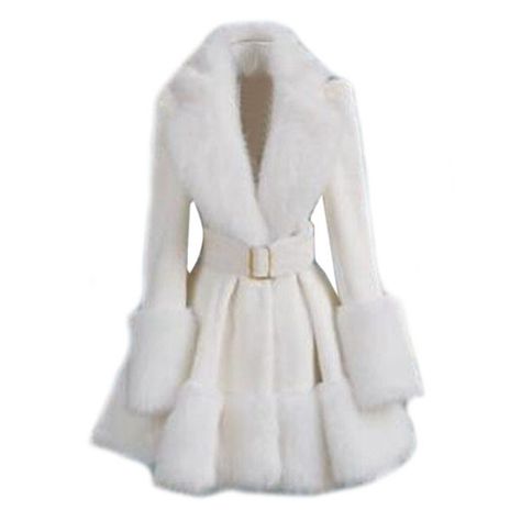 Choies White Lapel Long Sleeve With Belt Pouf Coat ($83) ❤ liked on Polyvore featuring outerwear, coats, jackets, coats & jackets, white, long sleeve coat, white coat and lapel coat Mode Mantel, White Fur Coat, Lapel Coat, Coat White, Long Sleeve Coat, White Coat, Really Cute Outfits, Dream Clothes, Winter Fashion Outfits