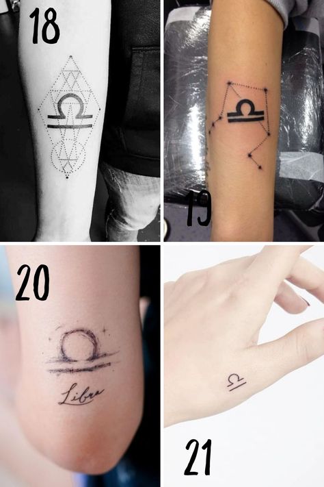 Libra Tattoo Ideas full of Balance and Beauty - TattooGlee Small Libra Tattoo, Balance Tattoo Ideas, Libra Tattoo Ideas For Women, Tattoo Balance, Libra Scale Tattoo, Libra Tattoo Ideas, Libra Sign Tattoos, Aries Zodiac Tattoos, Libra Tattoos