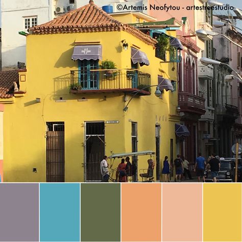 Retro colors - photo taken in Cuba Retro Color, Colour Palettes, Cuba, House Styles, Color, Home Decor, Home Décor