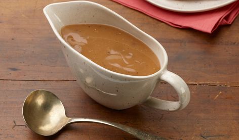 Make-Ahead Turkey Gravy by Food Network Kitchen Turkey Gravey, Best Turkey Gravy Recipe, Make Ahead Turkey, Chicken Tender Recipes Baked, Make Ahead Gravy, Make Ahead Turkey Gravy, Best Turkey Gravy, Turkey Gravy Recipe, Best Turkey