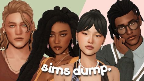 sim dump #1: | Patreon Followers On Tiktok, 600 Followers, Sims 4 Family, Sims 4 Characters, Sims Four, Game Change, My Gift, Let's Chat, Ts4 Cc