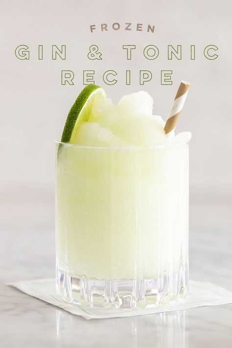 Gin And Tonic Recipe, Gin Tonic Recipe, Frozen Cocktail, Best Summer Cocktails, Drink Syrups, Tonic Recipe, Frozen Cocktails, Summer Cocktail Recipes, Fruit Infused