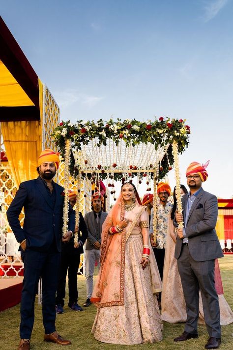 How I Planned My Wedding in India Myself Sitting In The U.S- Without A Planner! | WedMeGood Bridal Entry Ideas, Bridal Entry, Bride Entry, Wedding Hall Decorations, Entry Ideas, Wedding Stage Design, Desi Wedding Decor, Bride Photoshoot, Indian Wedding Photography Poses