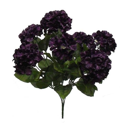 Eggplant Purple Hydrangea Flowers Artificial Hydrangea 7 | Etsy Black Bridal Bouquet, Wedding Arch Floral, Silk Flower Wedding Bouquet, Bigleaf Hydrangea, Flower Bush, Bouquet Arrangement, Rose Floral Arrangements, Silk Wedding Flowers, Hydrangea Centerpiece