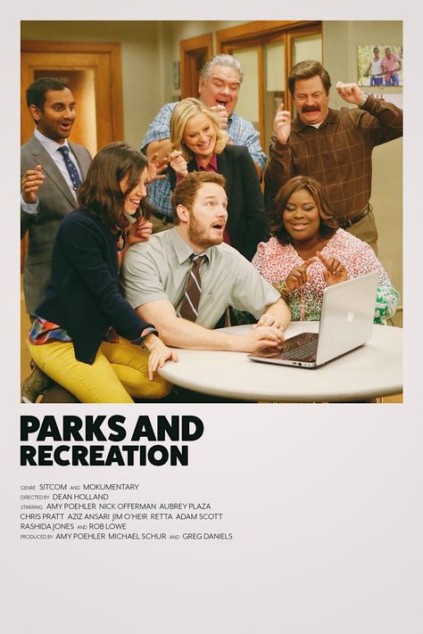 Parks And Rec Poster, Parks And Recreation Poster, Movie Polaroids, Parcs And Rec, Space Tv Shows, Parks And Recs, Book List Must Read, Room Collage, Tv Posters