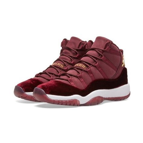 0 Burgundy Jordans, Jordan 11 Red, Velvet Jordans, Jordan Outfits For Girls, Jordans Outfits, Womens Air Jordan, Jordan Retro 11, Jordans Girls, Jordan Model