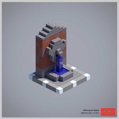 2017 Statue Collection (Redux) - Imgur Statue Minecraft, Minecraft Fountain, Gargoyle Statue, Construction Minecraft, Minecraft Building Guide, Minecraft Statues, Minecraft Decoration, Minecraft Structures, Bangunan Minecraft