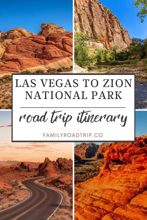 Speedy day trip or long journey with all the stops? Your complete Vegas to Zion road trip itinerary | Interesting stops to make Las Vegas to Zion | Best stops from Las Vegas Nevada to Zion National Park in southern Utah | familyroadtrip.co Map Of Zion National Park, Nevada Arizona Utah Road Trip, Las Vegas Road Trip National Parks, Las Vegas To Zion Road Trip, Southern Utah Road Trip, Las Vegas To Zion National Park, Zion National Park Itinerary, Vegas To Zion Road Trip, Utah National Parks Road Trip Itinerary