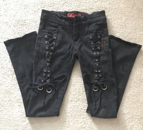 Mall Goth Pants, Goth Bottoms, Goth Jeans, Corset Jeans, Corset And Jeans, Goth Pants, Baby Top, Tripp Nyc, New Rock