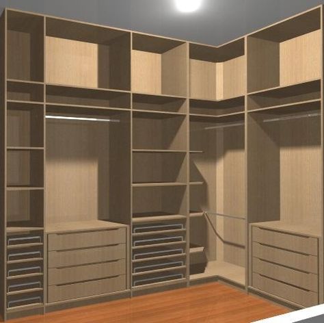 Corner Wardrobe Closet, Closet Organisation, Dressing Design, Armoire Dressing, Corner Wardrobe, Bedroom Cupboards, Closet Design Layout, Open Closet, Wardrobe Designs